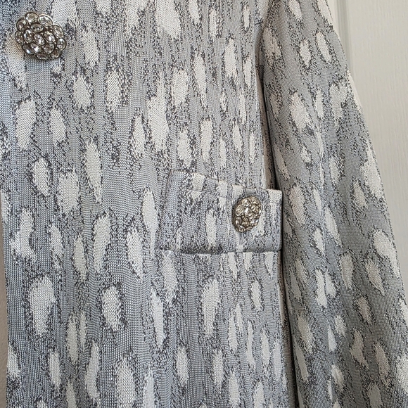 St John Couture For St John Boutiques Metallic Animal Print Blazer SZ 6 - Picture 14 of 16